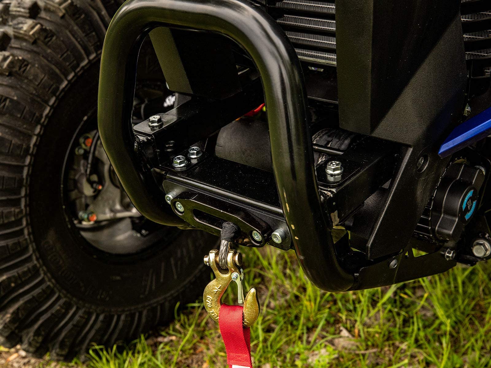 SuperATV Honda Winch Mount Plate for Talon 1000X / 1000R - Compatible with Many OEM and Aftermarket Winches - UV-Resistant Powder Coating