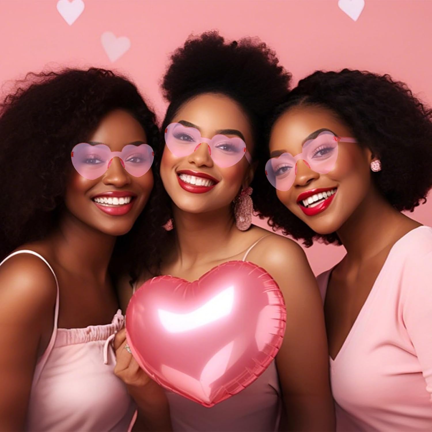 Semato 16 Pcs Heart Sunglasses Rimless Heart Shaped Sunglasses Bachelorette Bride Party Favors