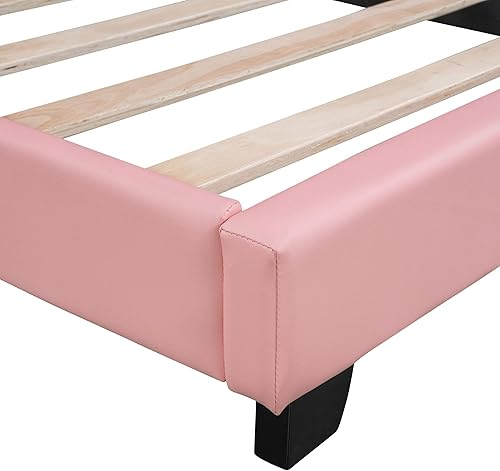 Miniatura 119 de Moderna base de cama de madera maciza de tamaño matrimonial para niños con cabecera en forma de corona, marco de cama tapizado de princesa con luces