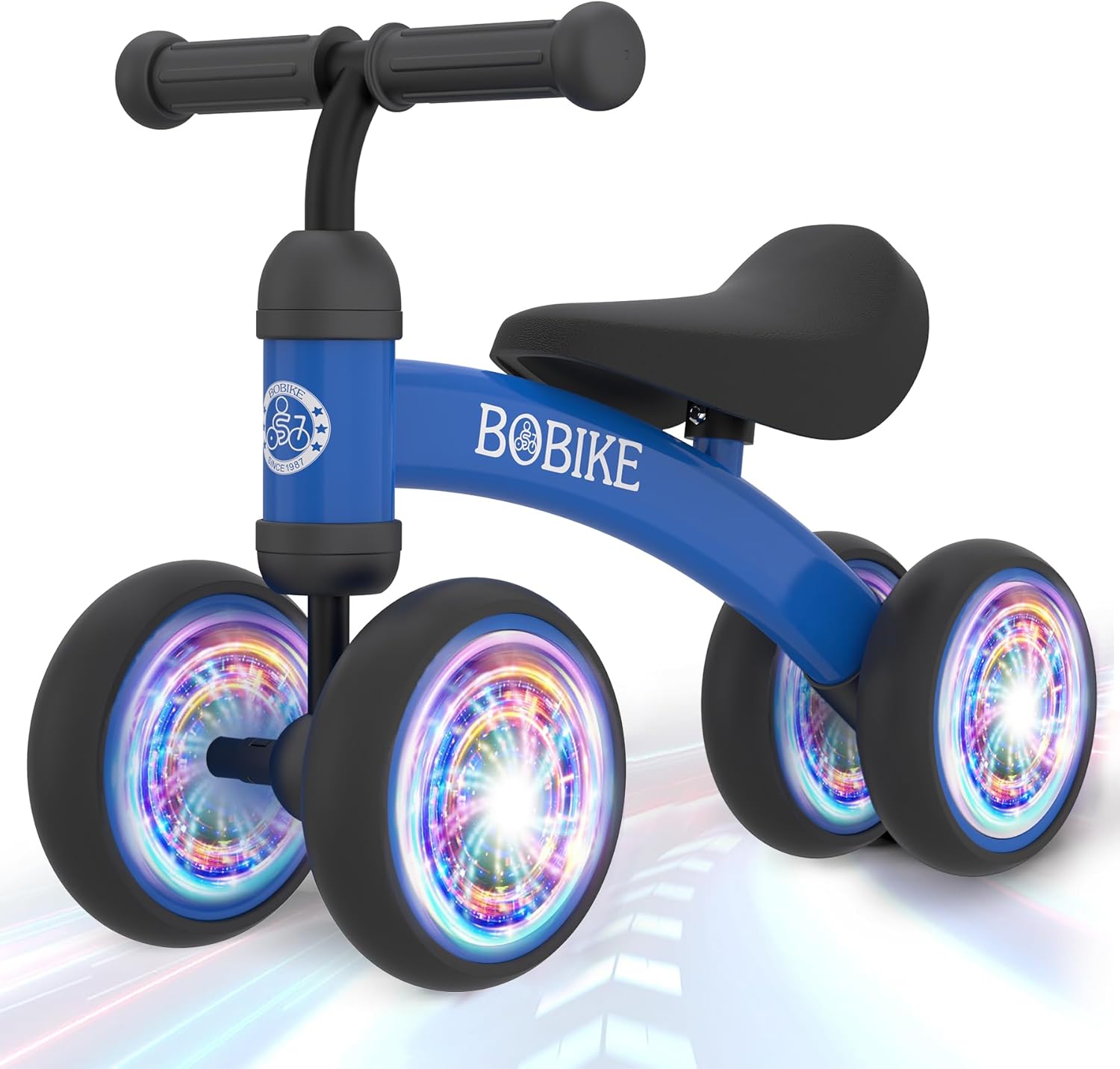 Baby Balance Bike Toys for 12-36 Months Kids Toy Boy and Girls Gifts Toddler Best First Birthday Gift Children Walker No Pedal Infant 4 Wheels Bicycle (Colorful, Blue-Light) Blue-Light Colorful