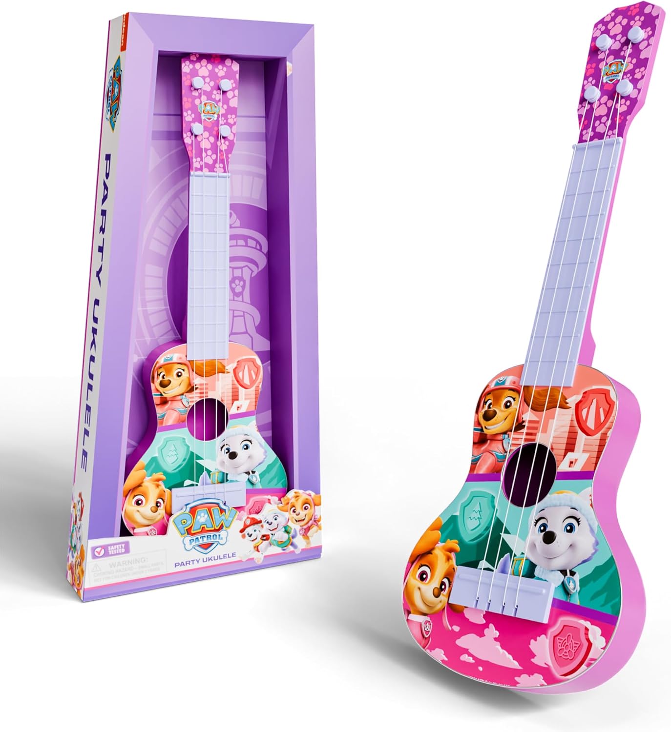 Lollipop Paw Patrol Party Ukulele - Musical Toy Gift for Toddlers4 String Mini Guitar Musical Instrument, Educational Learning Toy, Can Play with Strap or Picks - Great for Beginner