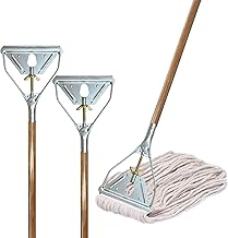 ILOT 59" Mop Stick Quick Change Commercial Grade Mop Handle Pack of 2 Industrial Strength Wooden Handle Wet Mops for Floor Cleaning Heavy Duty (Mop Heads Not Included)