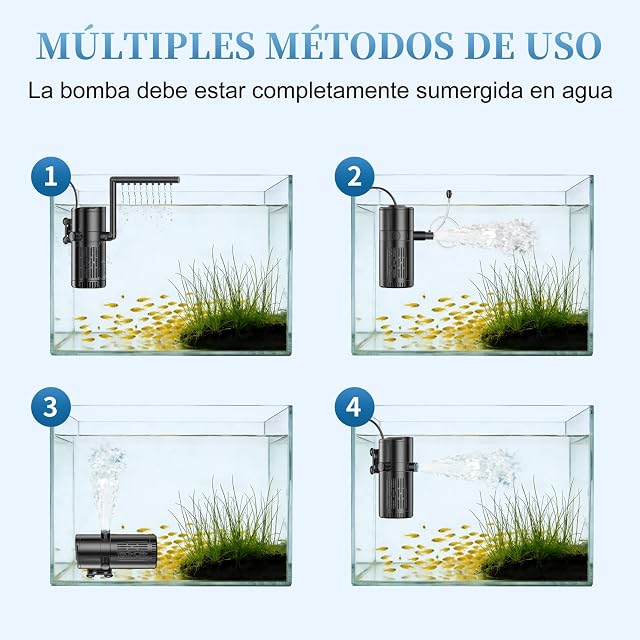 Foto 7 de 7 de Filtro Interior Acuario, 8W Filtro Pecera Interno Ajustable