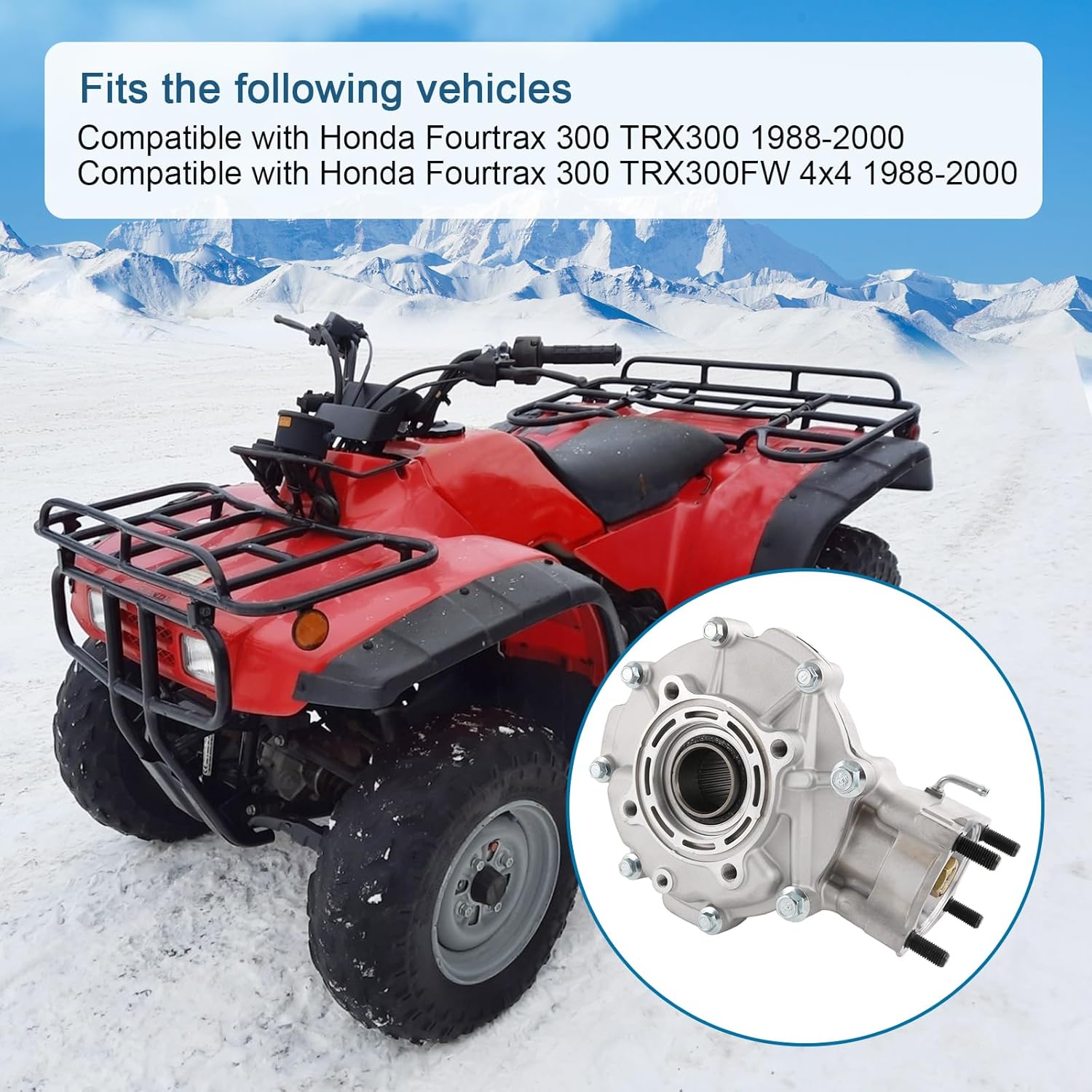 41300-HM5-A10 Rear Differential Assembly Replacement for 1988-2000 Honda Fourtrax 300 TRX300 | TRX300FW 4X4