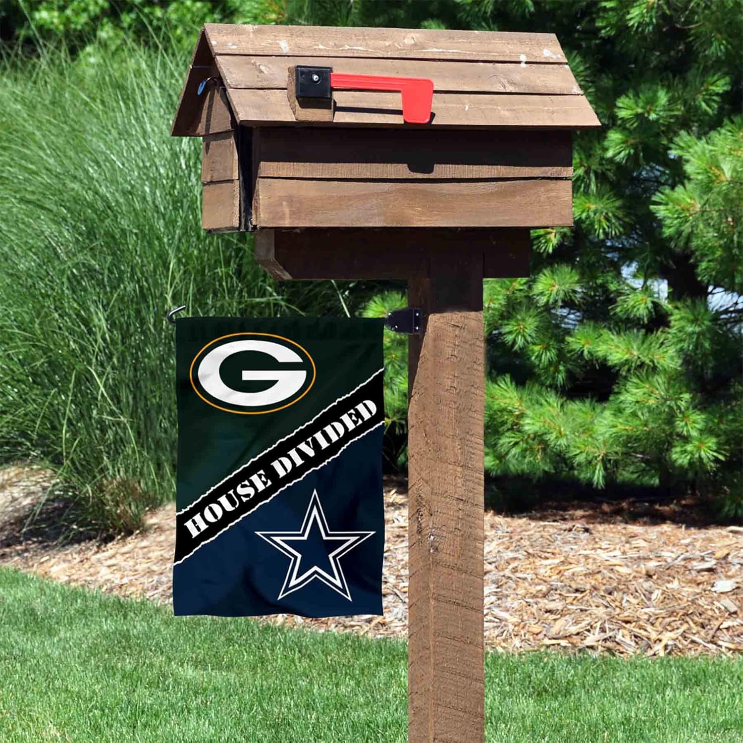 House Divided Packers and Cowboys Double Sided Garden Flag - Image 3