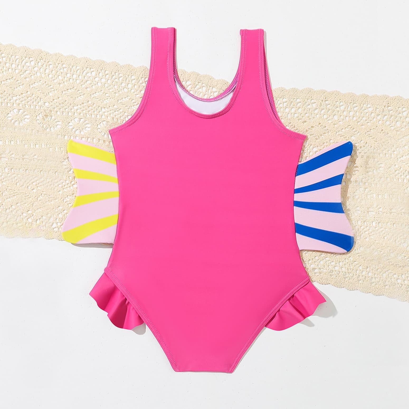 Traje de baño una pieza sin mangas ligero para niñas 2-7 años monokini surf playa