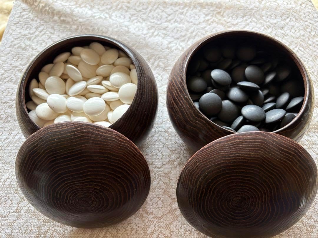 木製囲碁盤と碁石セット 木製囲碁盤 蛤碁石セット 将棋盤、碁盤！おすすめ