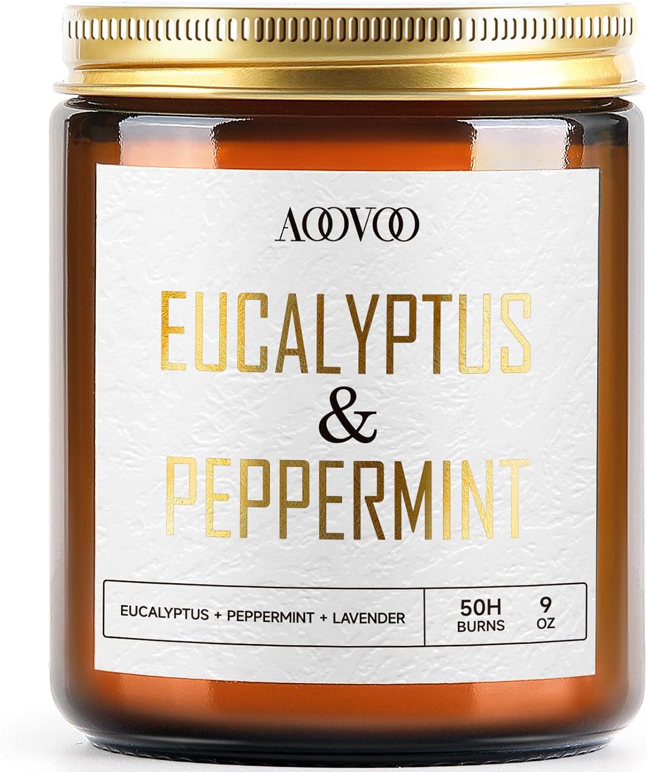 AOOVOO Eucalyptus Mint Candles – 9 oz Scented Candles, Aromatherapy Candle, Soy Candle for Home Scented