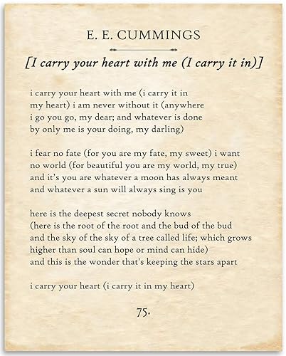 Vista 10 de To Be Nobody But Yourself - E.E. Cummings 11x14 Unframed Motivational Wall Art - Literature Book Posters for English Classroom, Home Office or