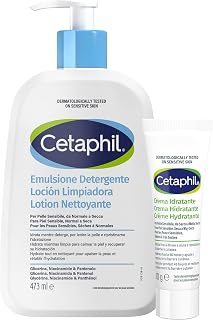 Cetaphil Emulsion for Face and Body without Perfume, Format 460ml Moisturiser for Face and Body without Perfume, Travel Size 14g