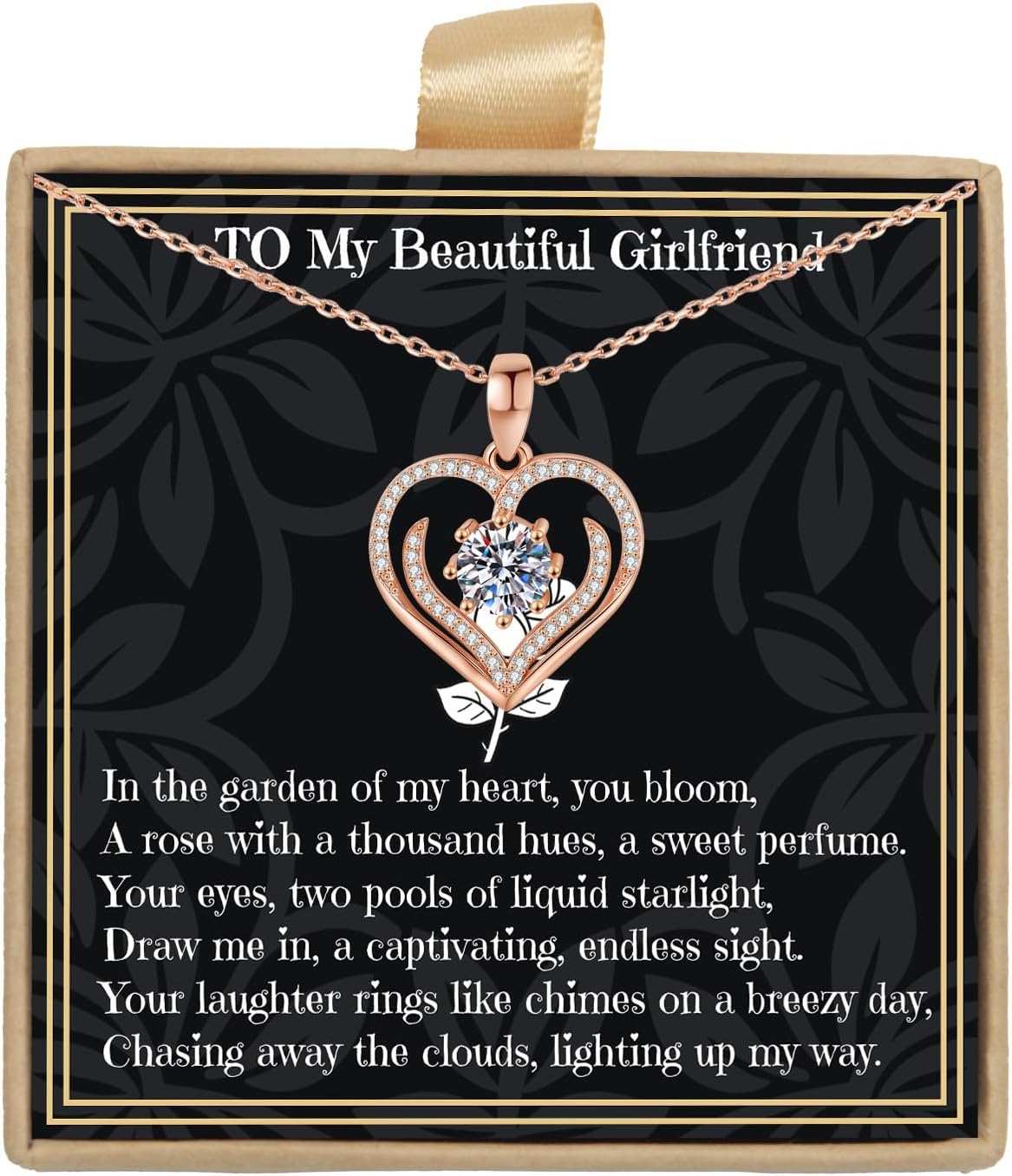 Mom Necklace, Pendant Necklaces Gifts with Rose Gold for Mama Daughter Granddaughter Girlfriend Women Graduation Birthday Valentines Day - Image 8