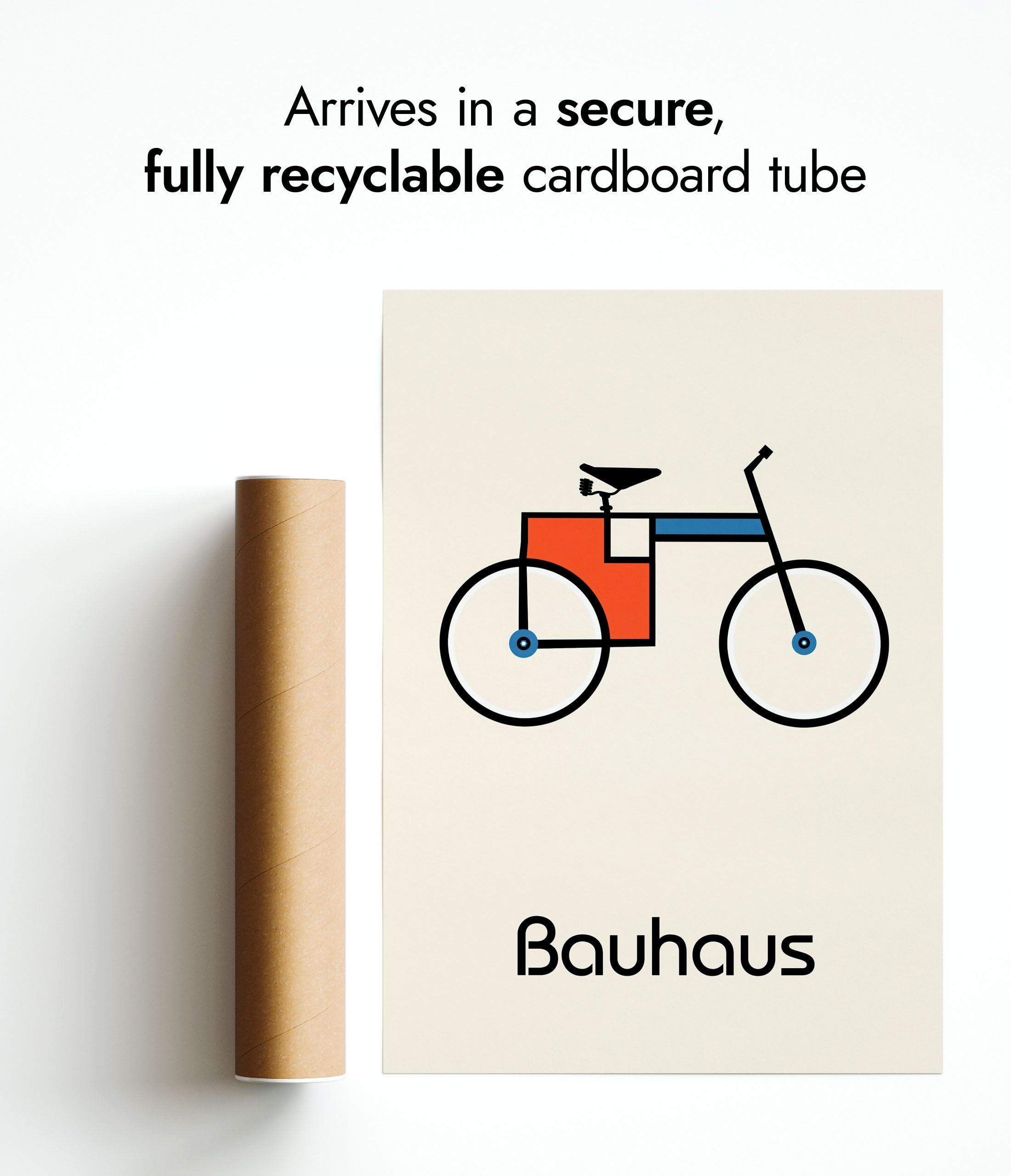 Bicycle Bauhaus Poster, Bauhaus Print, Framed Abstract Art, Mid-Century Wall Art, Modern Home Decor, Gift Idea, Archival Matte, A5 (Print Only) - 21x14.8cm — view 6