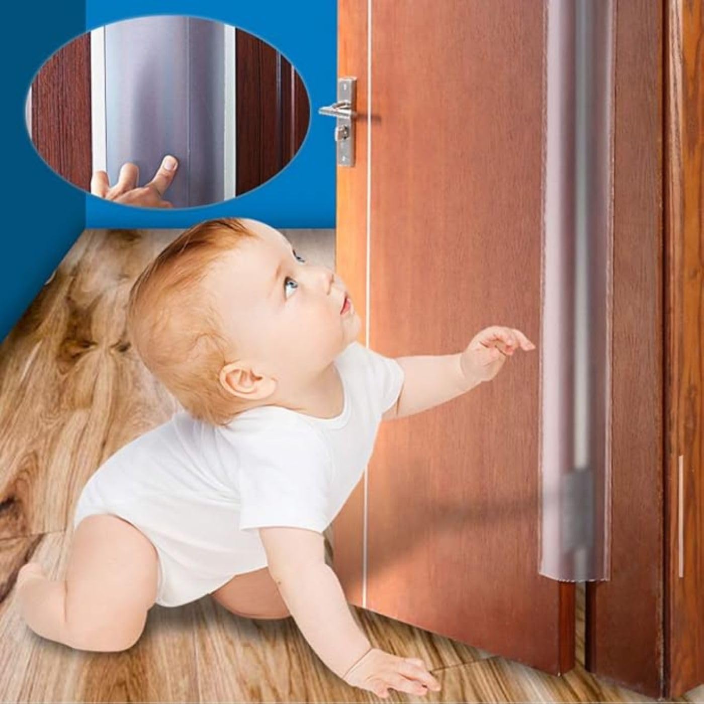 Agabani Door Pinch Guard Baby Proofing, Soft and Flexible Finger Protector for Child Safety, Prevents Door Slamming and Finger Injuries, No Tools Required, Ideal for Homes and Nurseries (Pack of 2) 1