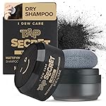 I DEW CARE Biotin Clarifying Dry Shampoo - Tap Secret Black | Strengthening & Volumizing, Powder Type, Refillable, Travel size, Non-aerosol, Brunette, Korean Ginseng, 0.24 Oz