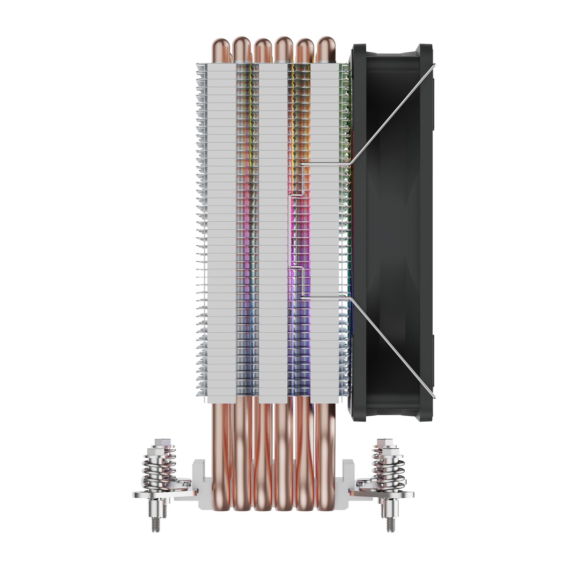 UNYKAch Disipador CPU UNYCOOL H60 ARGB | Compacto, 4 Headpipes, 9 Aspas, Ventilador PWM Silencioso, Multisocket AMD e Intel