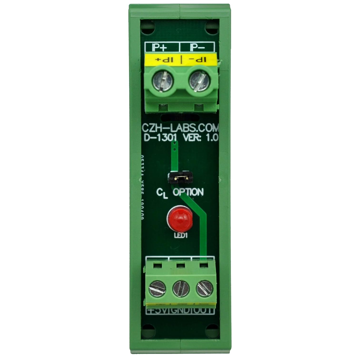 Slim DIN Rail Mount AC/DC Current Sensor Module, Based on ACS712. (+/-20Amp)