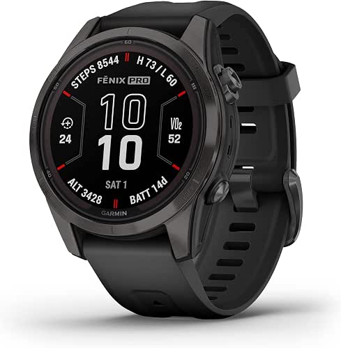 Garmin fēnix 7S Pro Sapphire Solar, Multisport GPS Smartwatch, Built-in