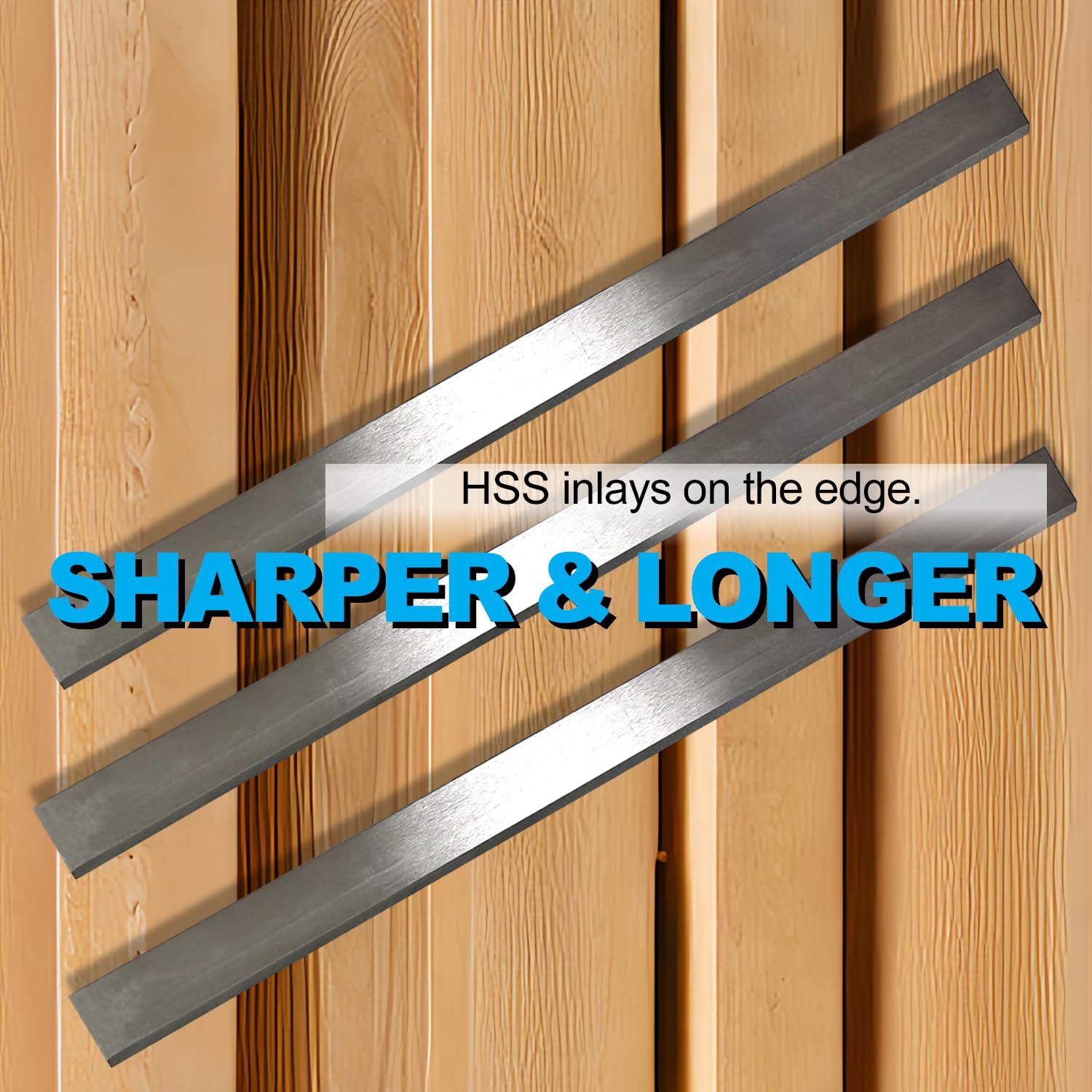 16 Inch Planer Jointer Blades Knives 3pcs High Speed Steel Compatible with Jet JWP-16 Wood Planer 16’’x 1’’x 1/8’’