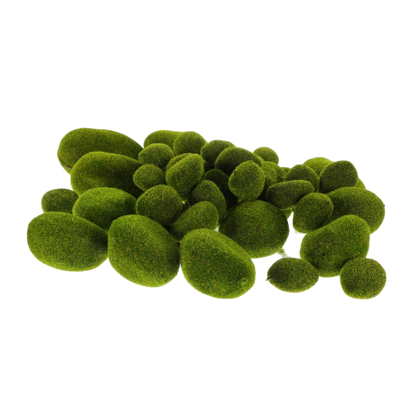 Unomor Simulated Stone Decoration 43pcs Mossy Stone Decor Fake Moss Rock for Garden
