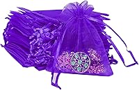 Vista 15 de Boshen 100/200PCS Bolsas de Organza Transparentes para Regalos y Dulces, Bolsas de Malla para Joyas con Cordón a Granel para Favores de Bodas