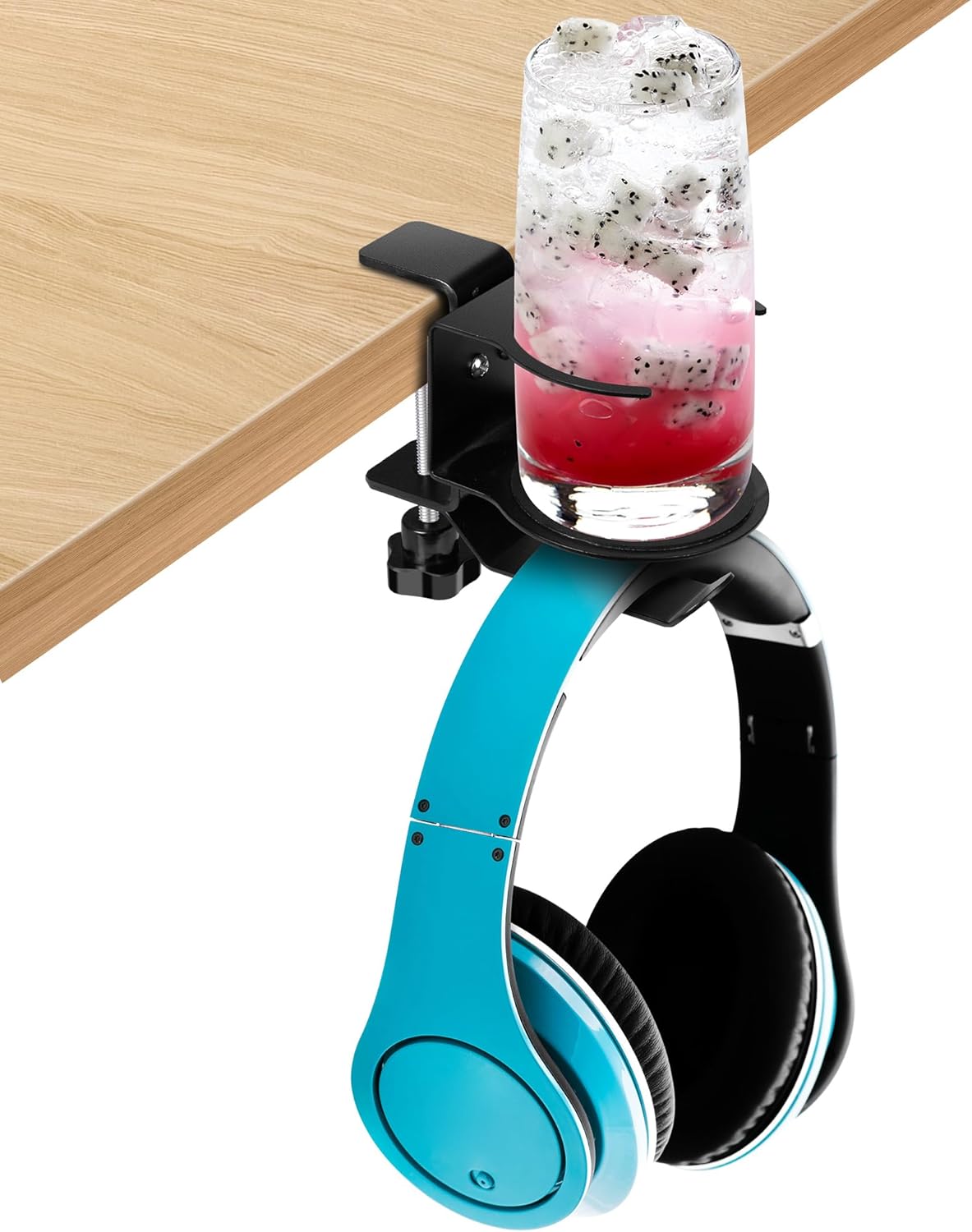 Desk Cup Holder 2 in 1 AntiSpill Cup Holder for Desk or