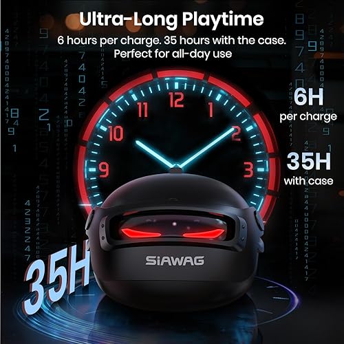 Miniatura 7 de Auriculares inalámbricos Bluetooth 5.4 35H estéreo de graves profundos con ruido ENC Call Cool Gaming Bluetooth auriculares con 25 ms, IP5 modo dual