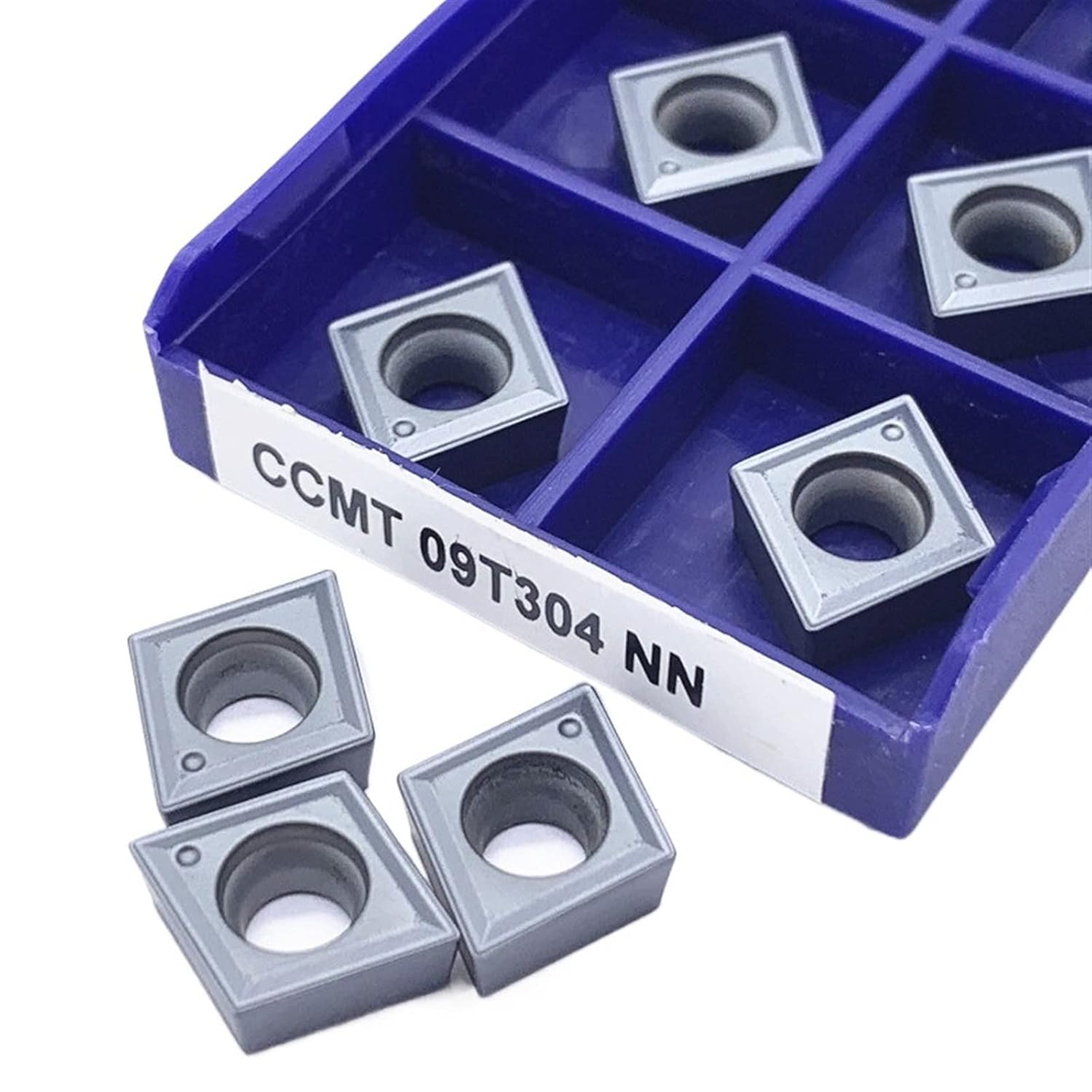 Indexable Lathe Carbide Insert DCMT11T304 CCMT09T304 CCMT060204 NN LT10 Carbide Insert Internal Turning Tool CNC Lathe Tool Turning Insert(DCMT11T304 NN LT10)