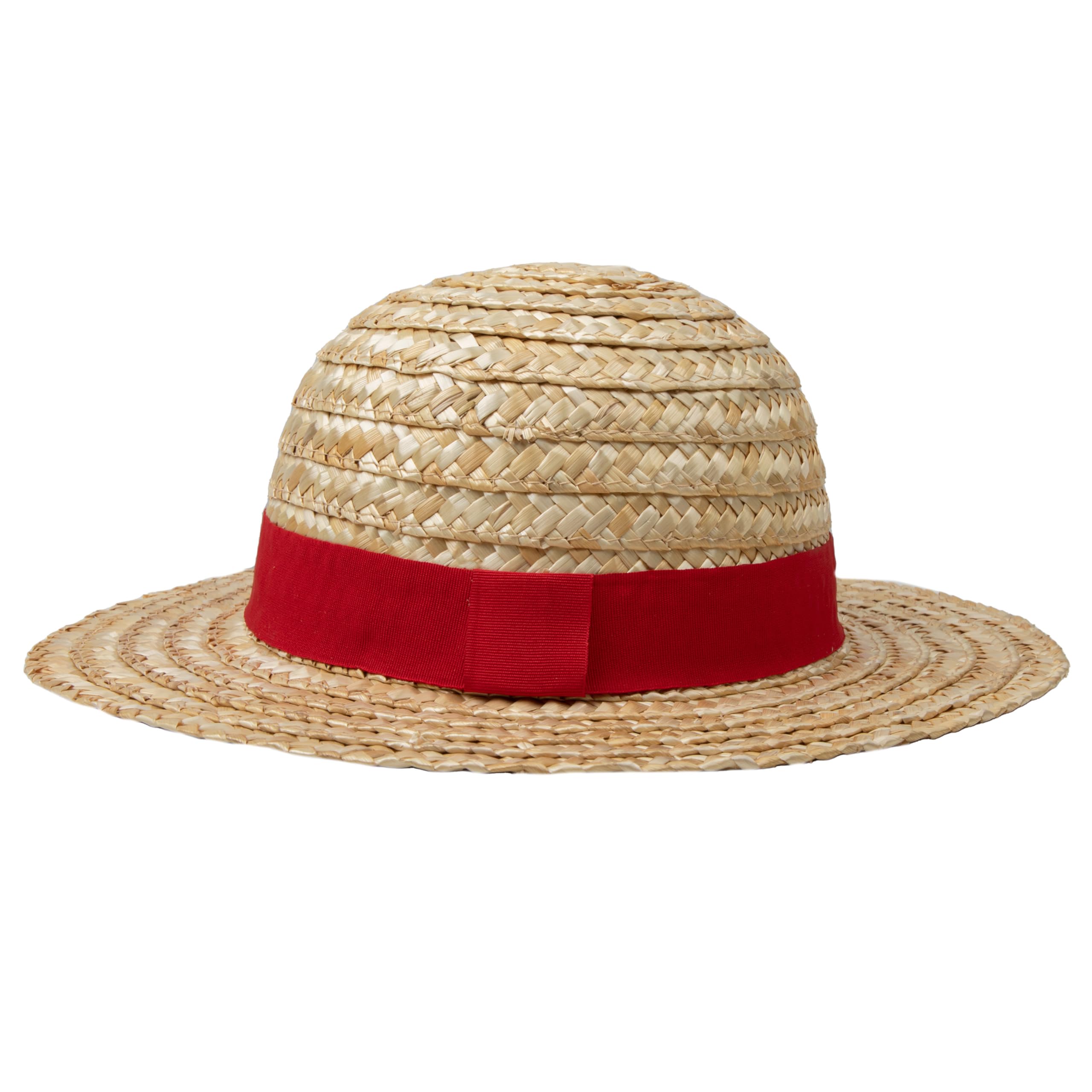Cinereplicas One Piece - Luffy Słomkowy Kapelusz 58-61 cm - Oficjalna Licencja, Czerwony i jasnożółty, rozmiar uniwersalny