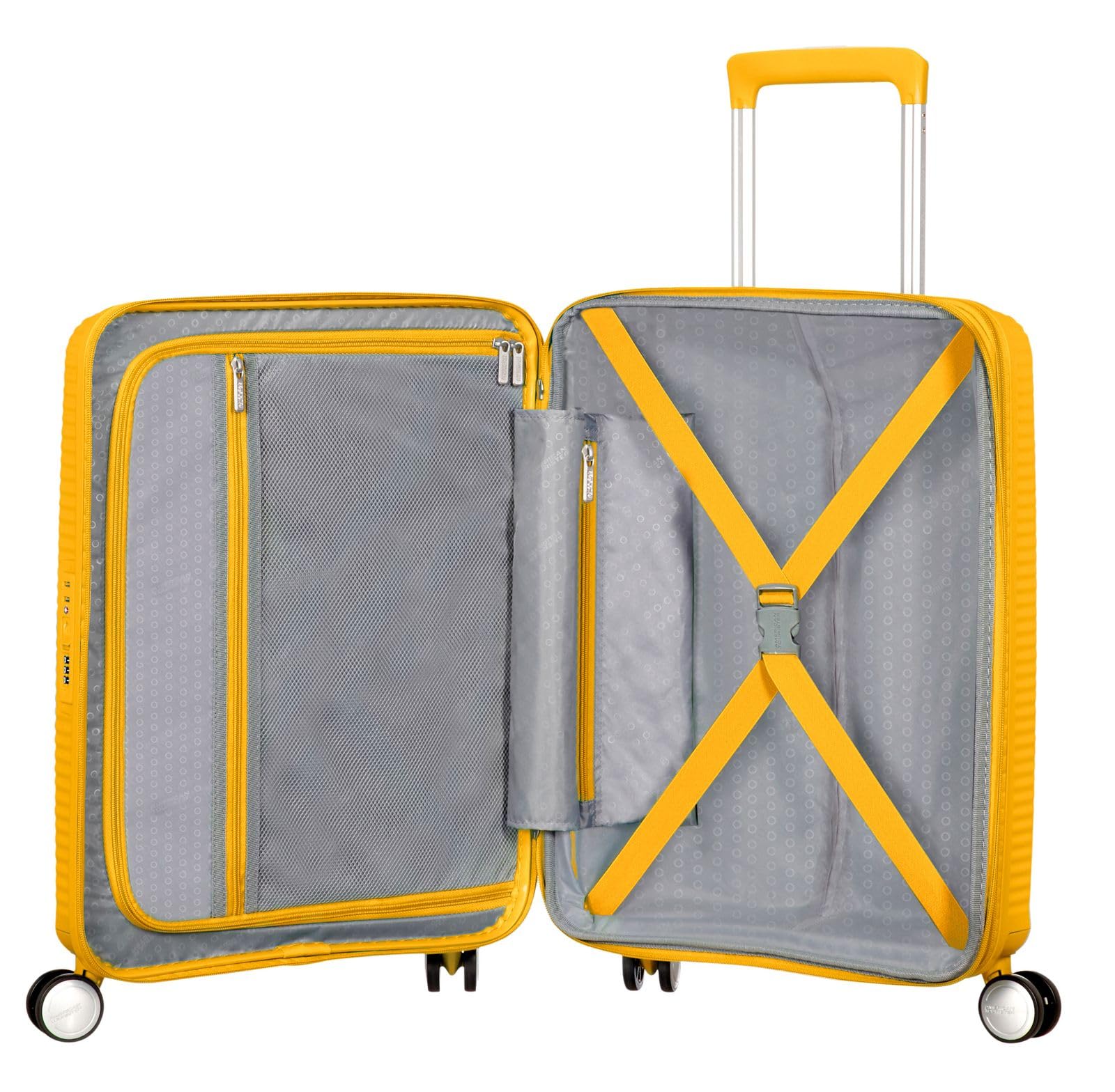 American Tourister Soundbox - Spinner S Expandible Maleta de Cabina, 55 cm, 35.5/41 L, Amarillo (Golden Yellow) — view 7