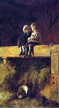 Art Oyster Eastman Johnson The Confab - 15" x 30" Premium Canvas Print