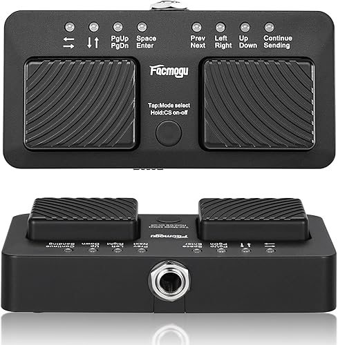 Miniatura 3 de Facmogu Pedal giratorio de página inalámbrico Bluetooth, mini pedal USB recargable, pedal giratorio portátil silencioso para Ipad para Android  iOS