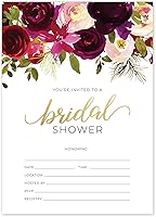 Vista 1 de Canopy Street Invitación de despedida de soltera con relleno floral de otoño, 25 invitaciones de despedida de soltera con flores de otoño con sobres