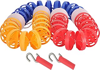 LZMZMQ Pool Float Rope for Beach/Shallows, Inground Pool Safety Float Line Divider Rope Kits, 1-20 m Long, with Hooks & Floats, Maple Leaf Shaped Design (Color : Dia 15cm/5.9in, Size : 2m/6.5ft)