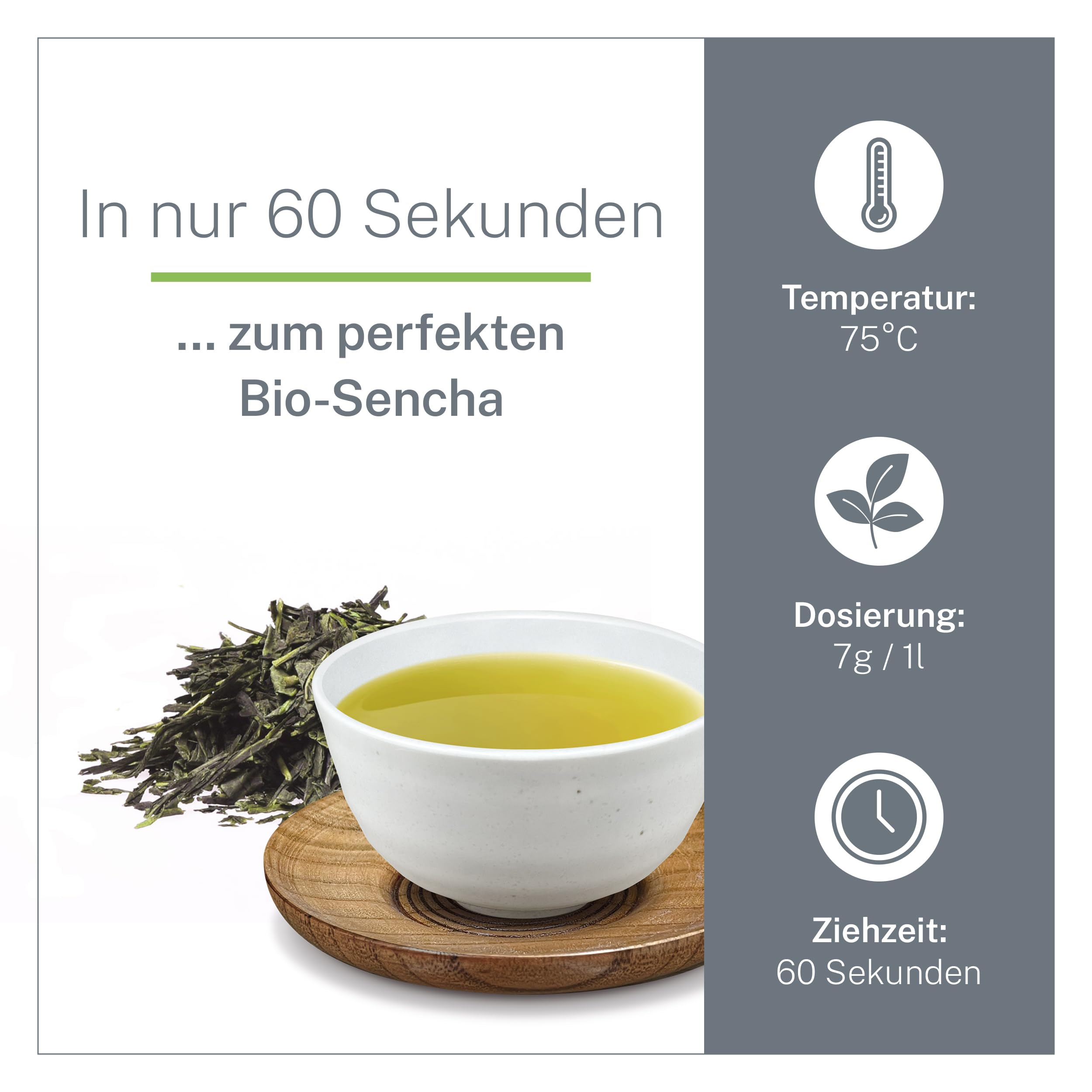 China Sencha Bio-Tee 1kg Loser Tee – Hochwertiger Grüntee lose in Bio-Qualität aus China – Grasig-Frisches Aroma – - Kaffee-Ersatz – MyCupOfTea (Packung mit 2)