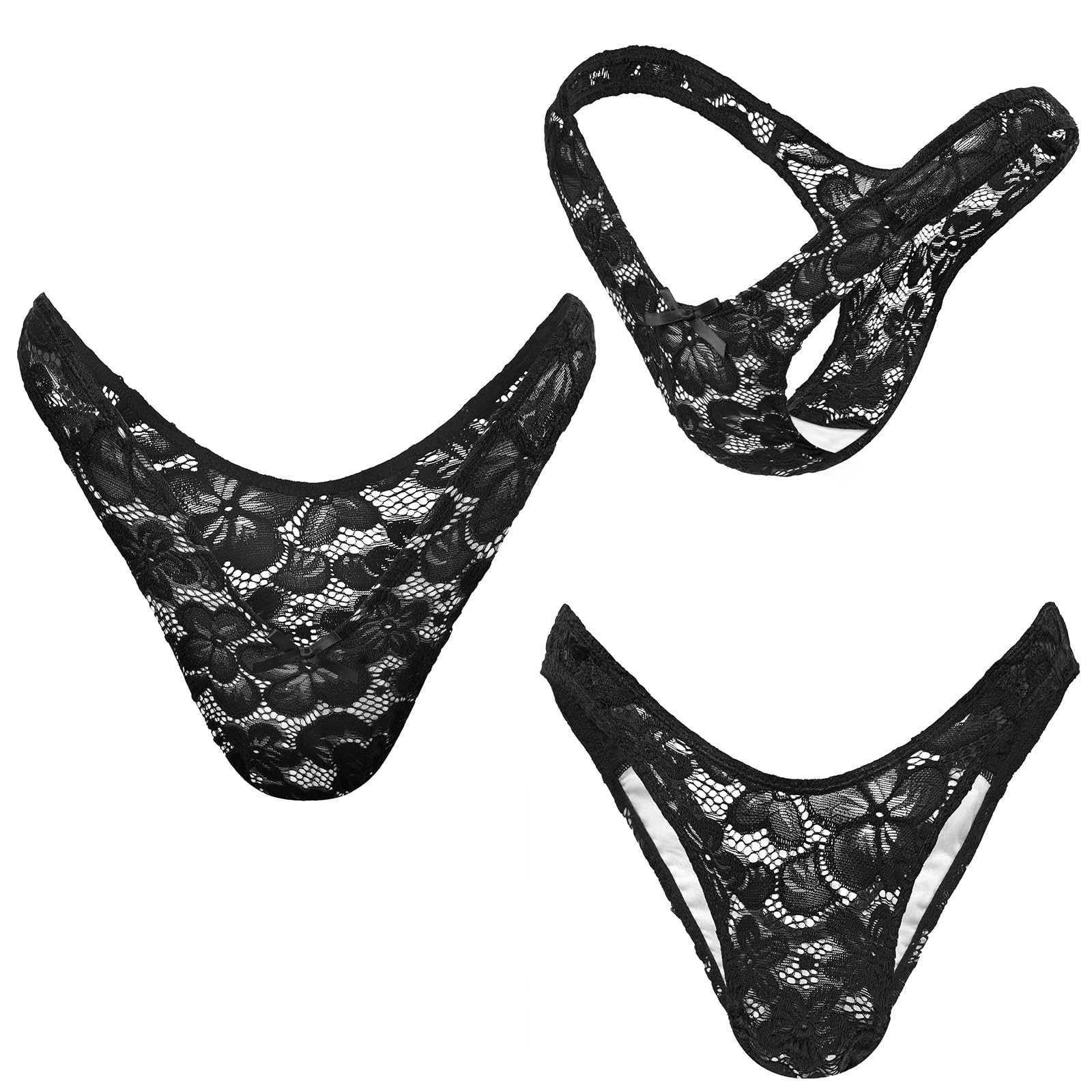 LittleForBig Unisex Hipster Slip Mesh Blume Tanga Höschen Mesh Shaping Tucking Gaff Höschen für Sissies Crossdresser Transgender Individuen