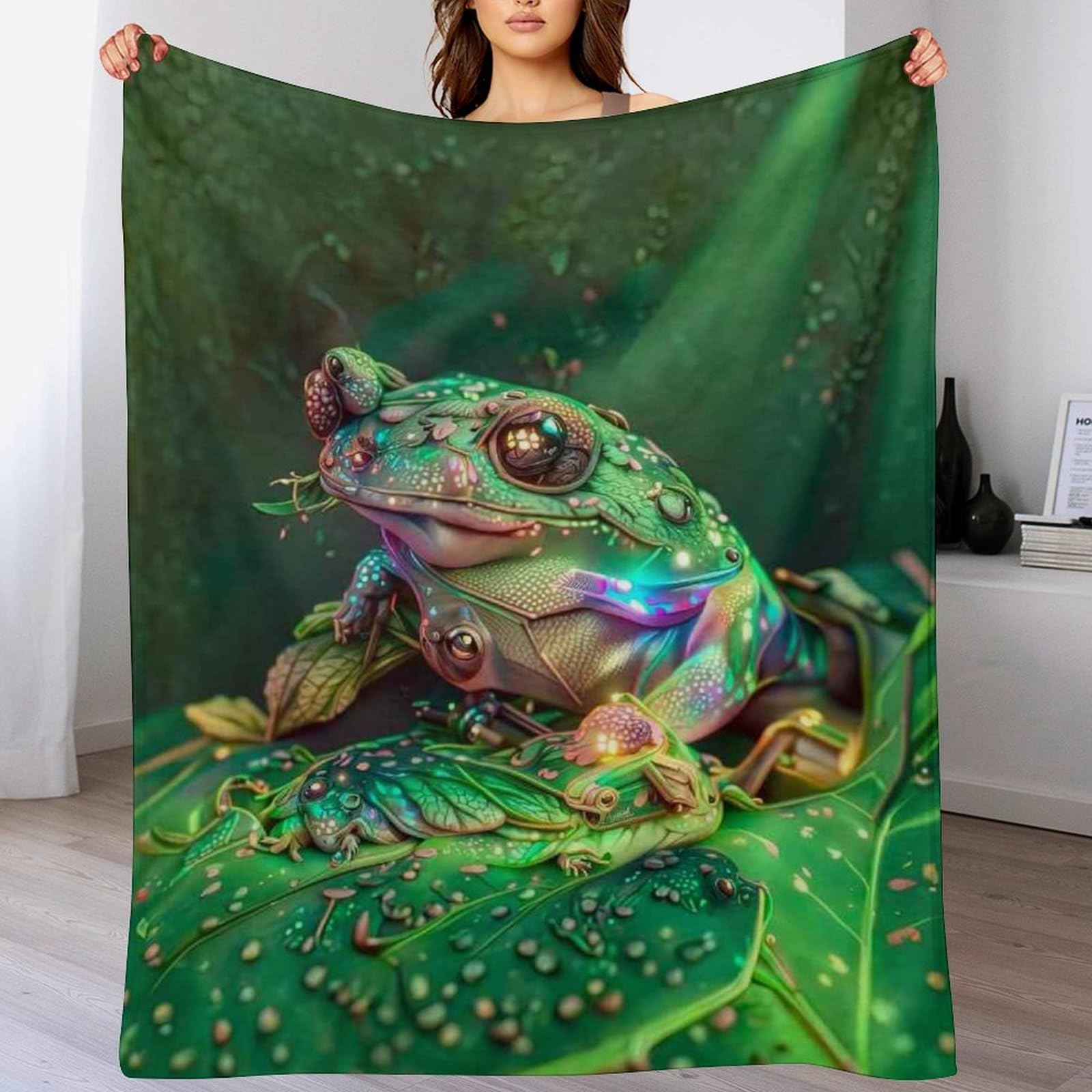 Plaid de canapé Grenouille couverture chaude pour soirées d'hiver