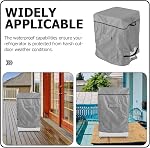 Outdoor Waterproof Freezer Cover 210D Heavy Duty Zippered Protector for 7.0 Cubic Feet Chest Freezer