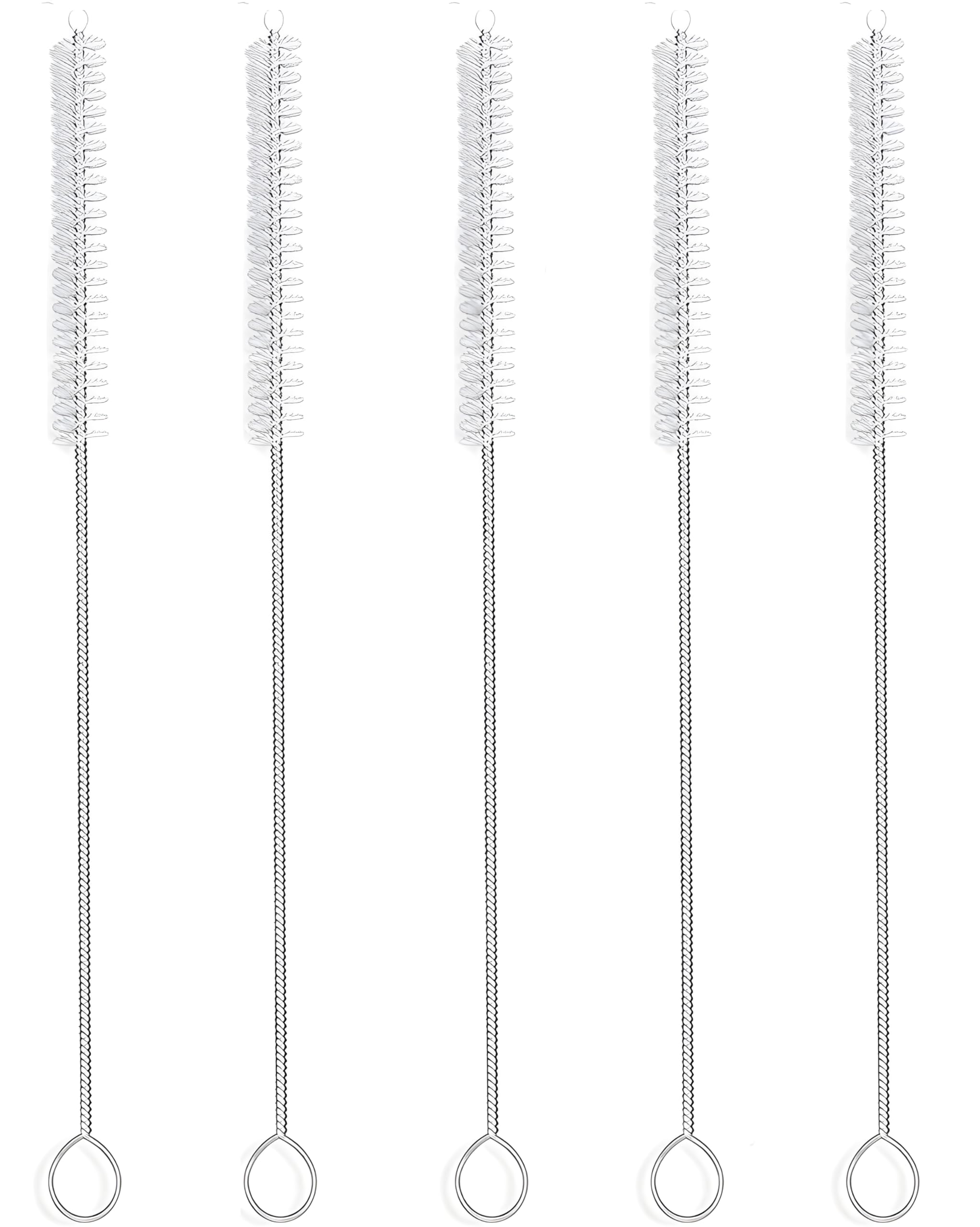 MeeTo Long Straw Cleaning Brush Stainless Steel Nylon Thin Pipes Drinking Straw Cleaning Brushes/Straw Brushes with Tiny Bristles, Silver, Pack of 5 (B0BJKZ1N83) Amazon Price History, Amazon Price Tracker