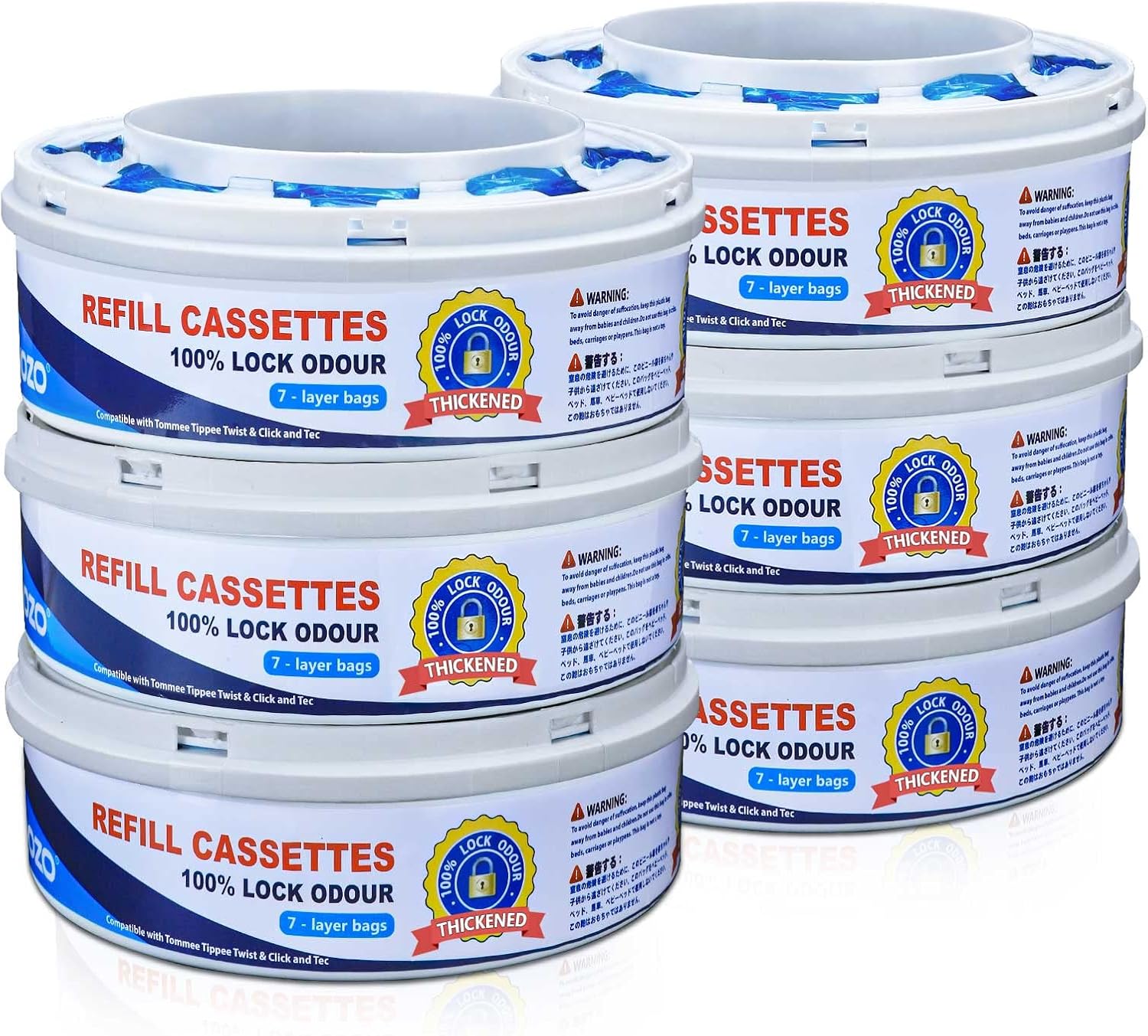 Nappy Bin Refill Cassettes Upgraded 100 Compatible with Tommee Tippee