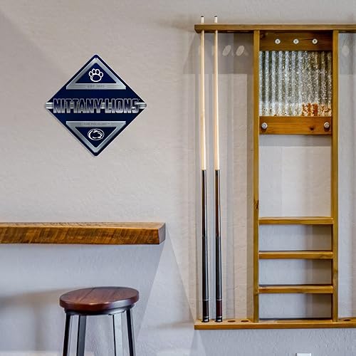 Miniatura 140 de Rico Industries NCAA - Letrero de metal estándar de 16.5 x 16.5 pulgadas, decoración del hogar, dormitorio, oficina, cueva de hombre