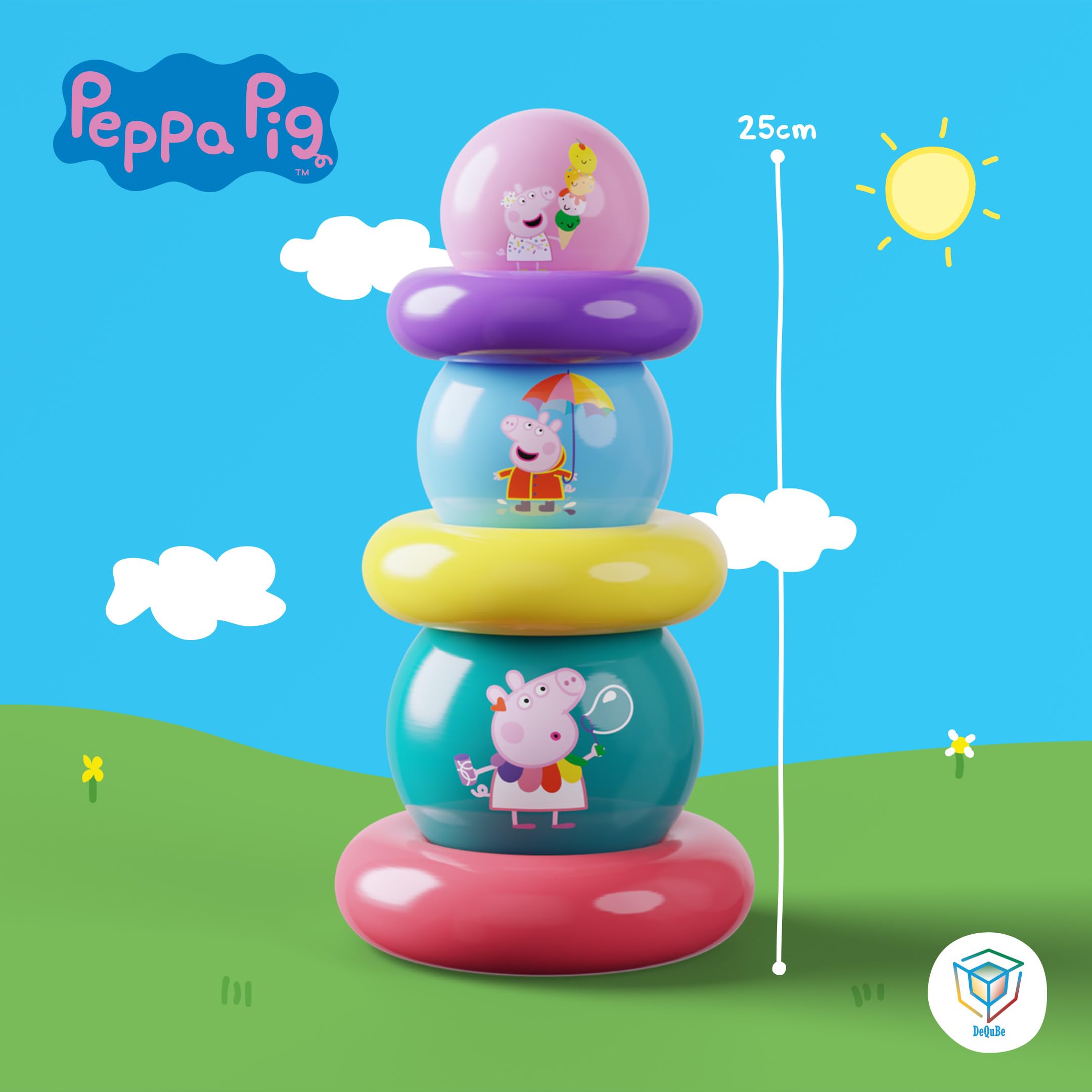 DQB DeQUBE Fisher Price-Pack di 100 Palline Multicolore-6 Colori Diversi-Diametro 5,5 cm (Deqube 920D00176