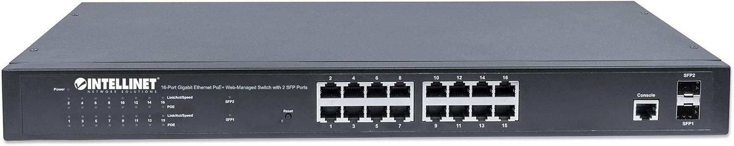 Bеѕt Dеаl 🛒 INTELLINET Provides Power and Data Connection for UP to 16 POE Network Devices. 10/100/1000 Network Hardware HUB/Switch Switch