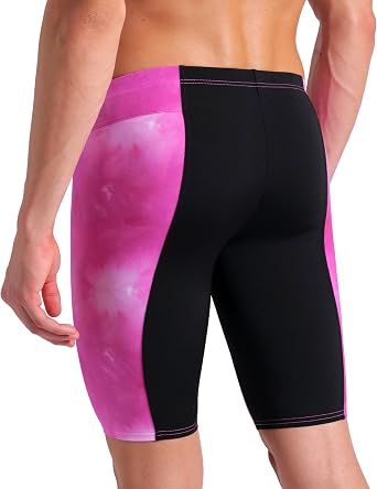 ARENA Men's Performance Men's Tie-dye Swim Jammer Knee-Length Swimsuit Training Bathing Suit Swim Trunks (Pack of 1)
