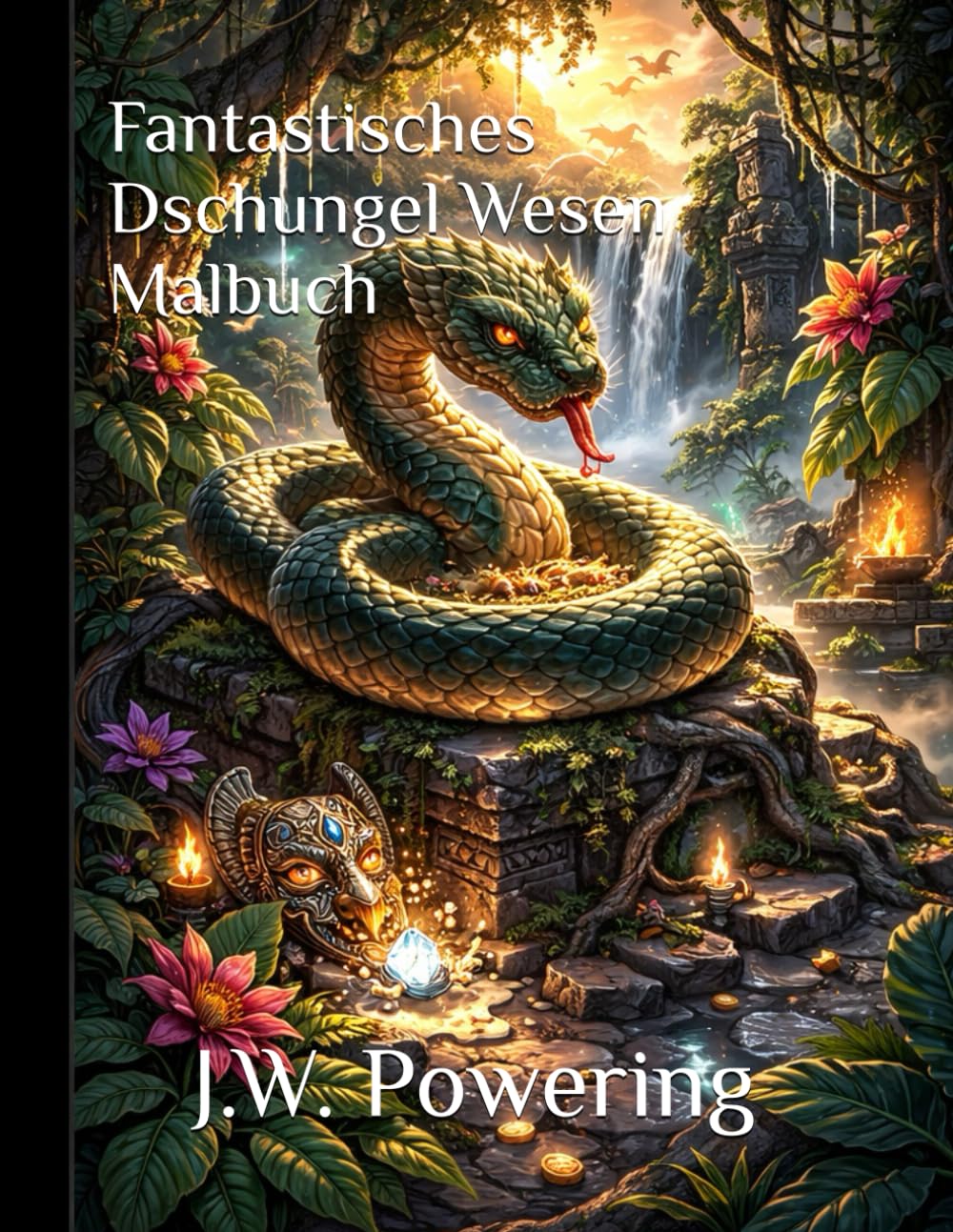 Fantastisches Dschungel Wesen Malbuch: 40 mystische Szenen | Hochdetaillierte Ausmalbilder für Erwachsene | Dschungel-Fantasy & magische Kreaturen (Fantastische Malwelten für Erwachsene)