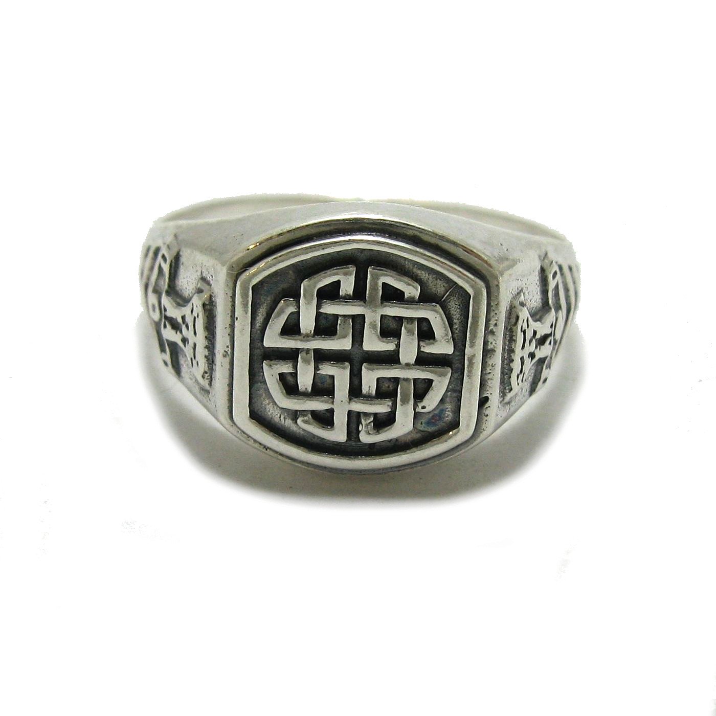 Anillo de plata céltica para hombre macizo 925 nudo R001788