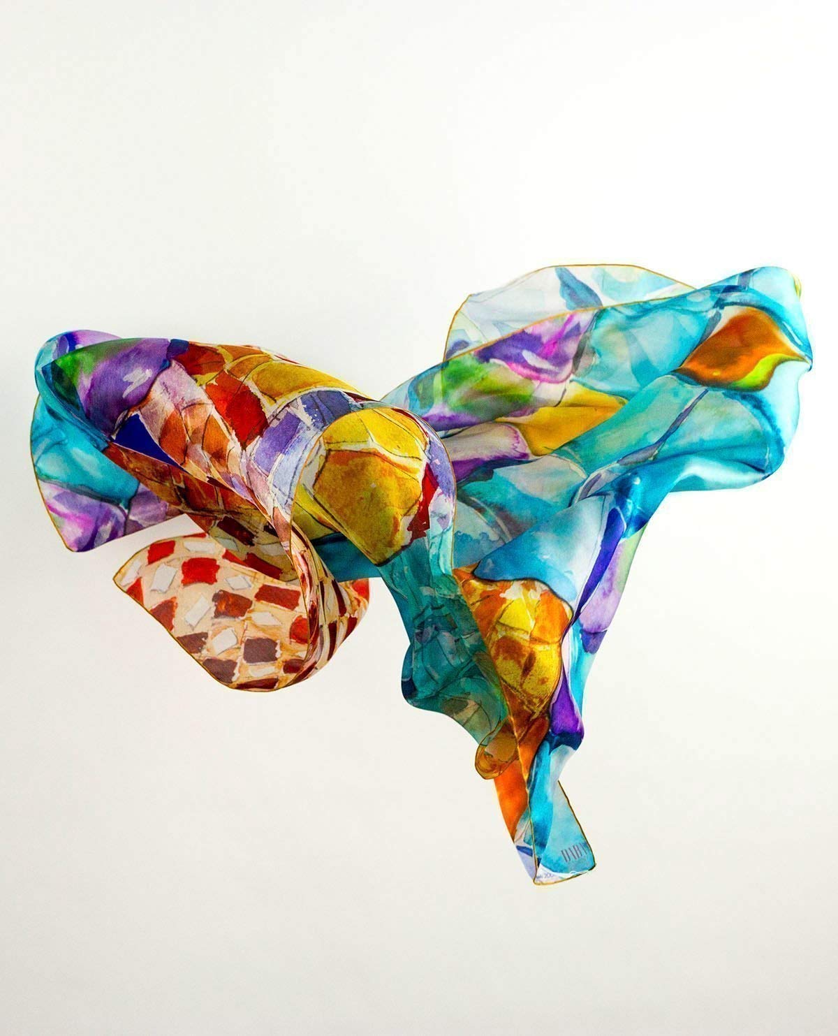 Foulard en soie Écailles du dragon Gaudí