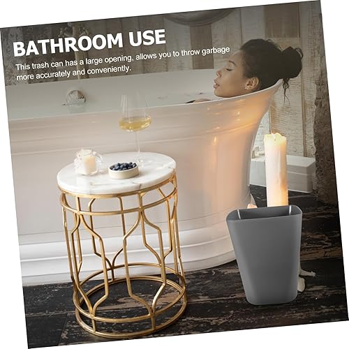 Miniatura 5 de Tofficu Bote de basura de plástico para baño, dormitorio, cocina, apertura de papelera, fácil de limpiar, versátil para uso doméstico