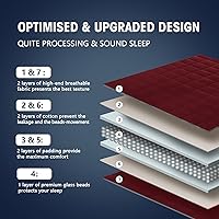 Vista 6 de Yescool - Manta con peso para adultos (20 libras, 60 x 80 pulgadas, rojo), manta gruesa pesada para cama tamaño Queen/Full para dormir, perfecta