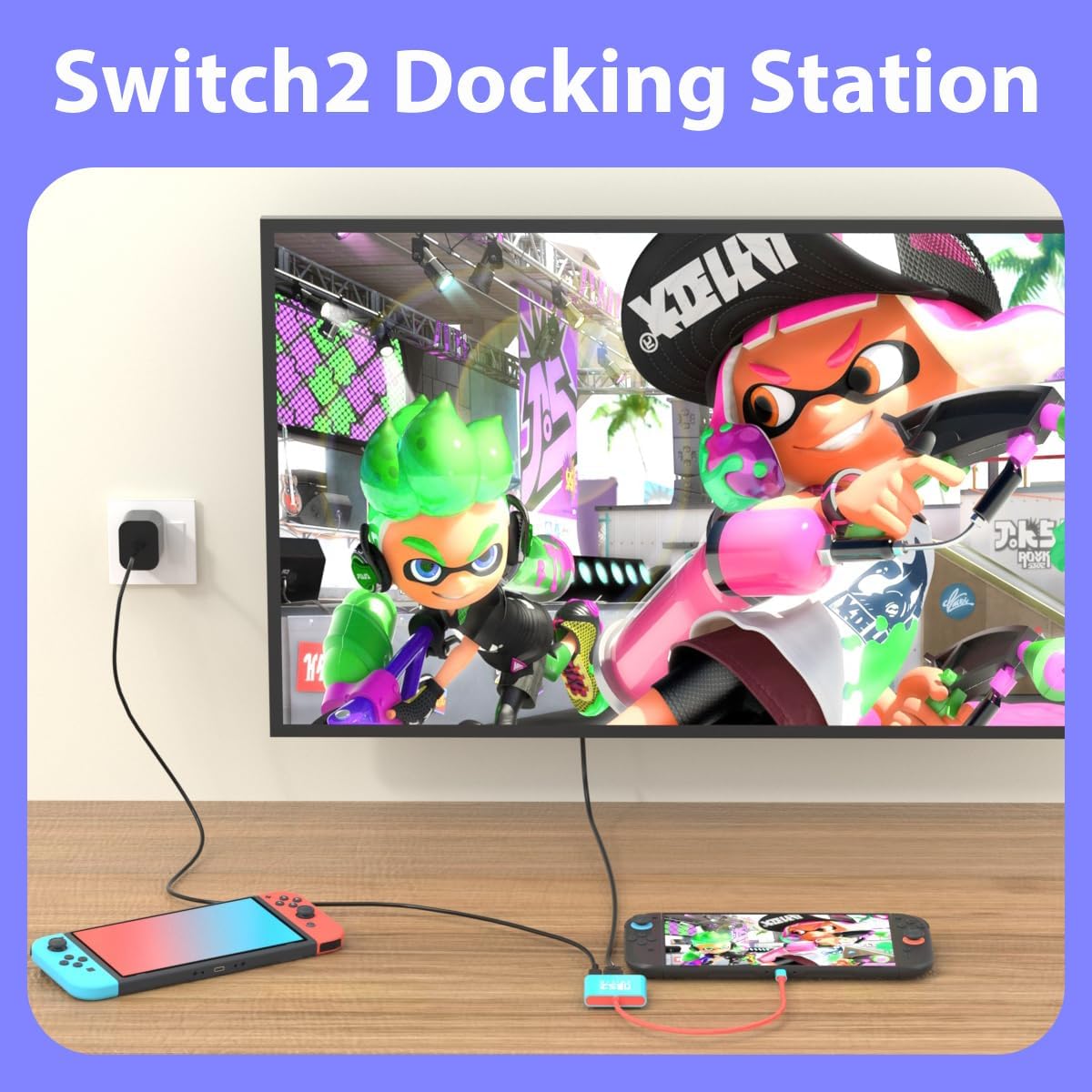 TV Docking Station for Nintendo Switch 2 and 1 and Steam Deck, Support TV Dock Mode, Portable HDMI Adapter Accessories for Nintendo Switch 1 and OLED and 2 Dock - Image 4