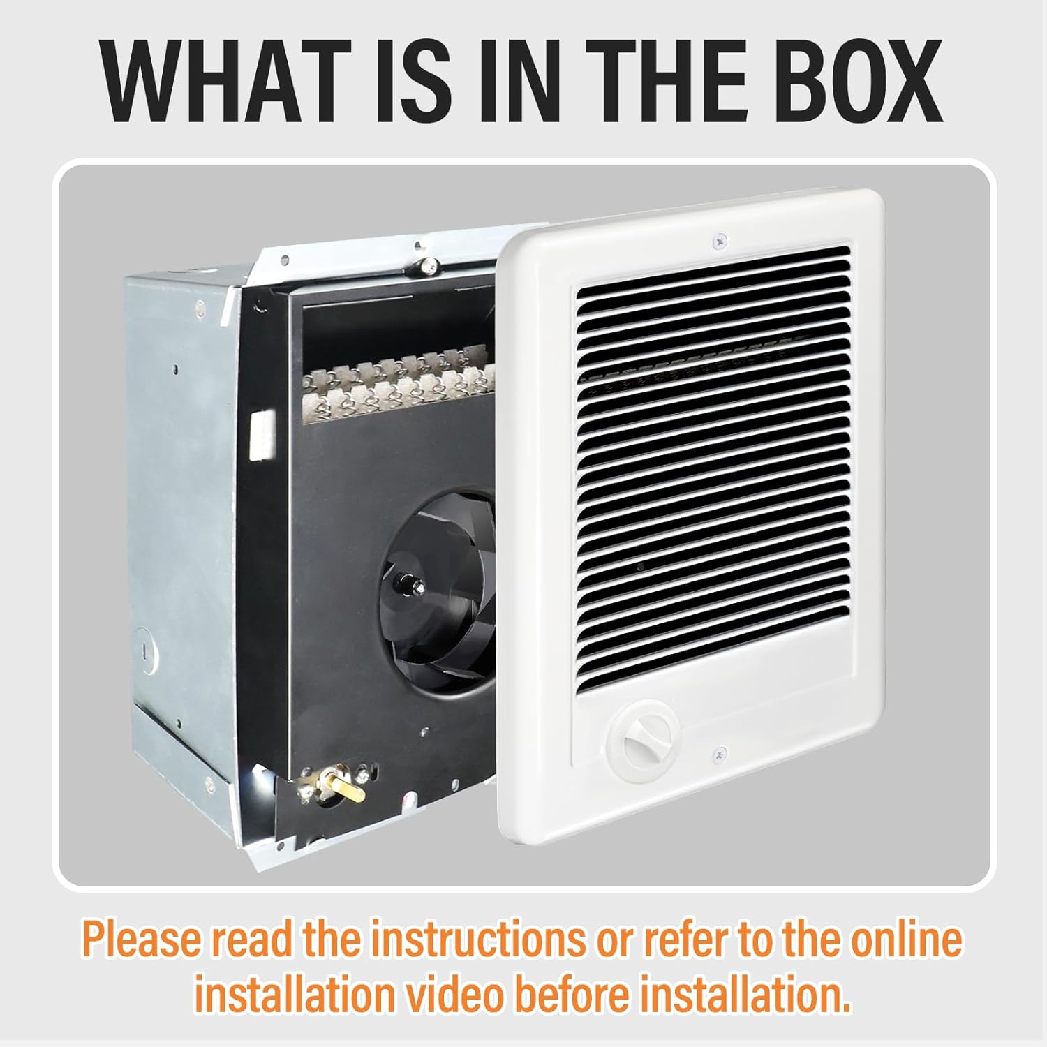 CSC152TW Electric Wall Heater（240 Volt, 1500 Watt, White) Wall Heater Complete Unit With Thermostat